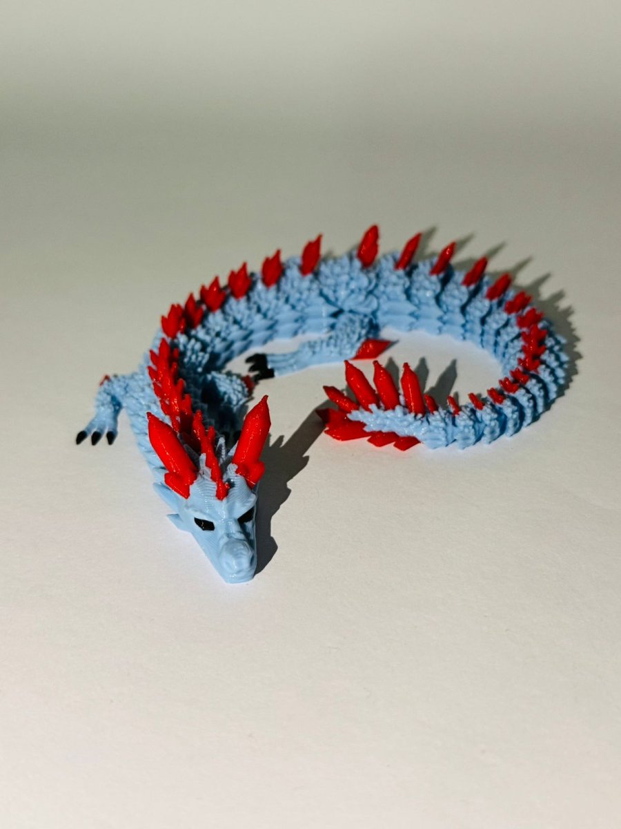 Dragão Digger Flexível Articulado 25cm – Boneco Decorativo Geek