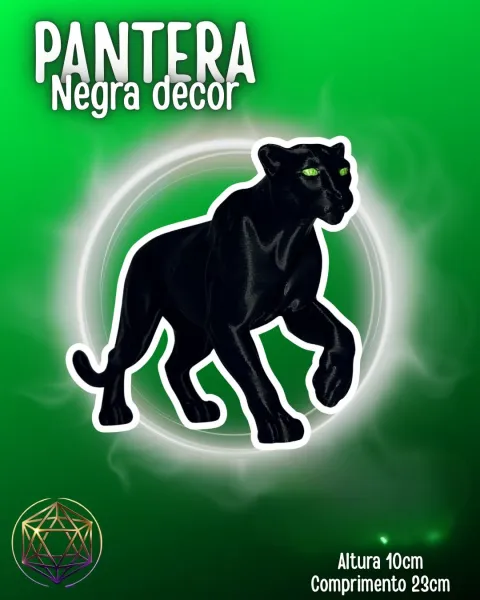 Pantera Negra Decorativa – Estátua Moderna Minimalista para Decoração