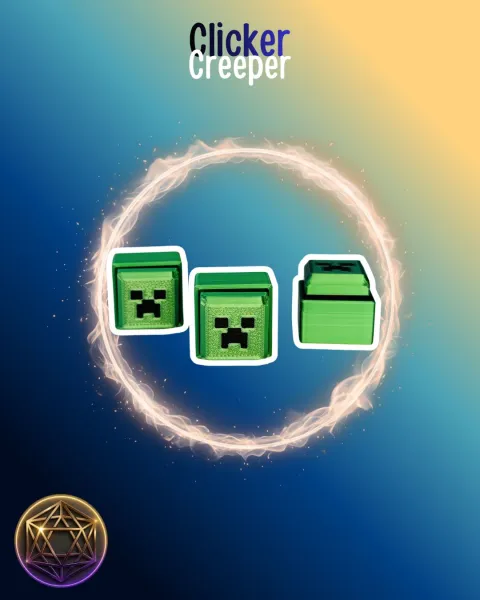 Clicker Creeper Anti Estresse – Brinquedo Sensorial Fidget Inspirado em Minecraft