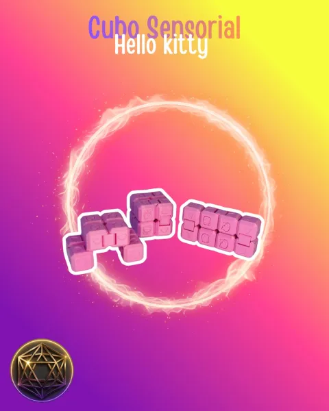 Fidget Cube Hello Kitty – Brinquedo Sensorial Anti Stress
