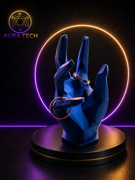 Expositor de Joias Mão Geométrica | Impressão 3D de Alta Resolução | Aura Tech