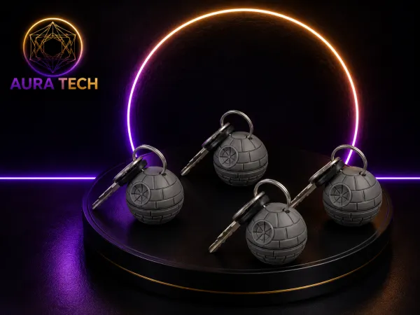 Chaveiro Estrela da Morte Esférica | Porta-Objetos Secreto | Estilo Nerd Essencial