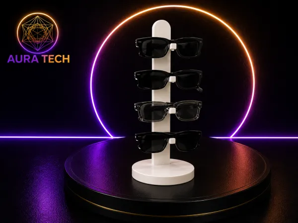 Suporte para Óculos Aura Tech | Organização Vertical Elegante e Minimalista