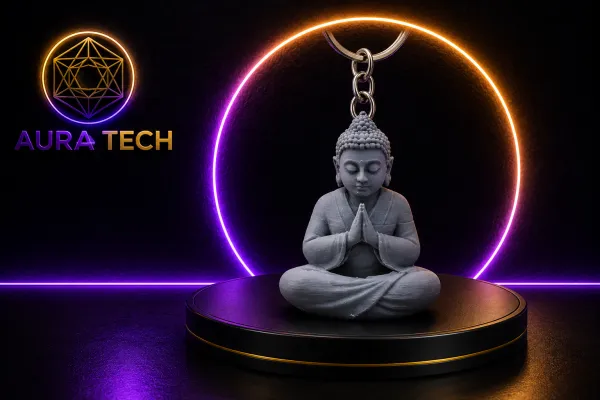 Chaveiro Buda Meditando | Tranquilidade e Detalhes | Acessório Zen