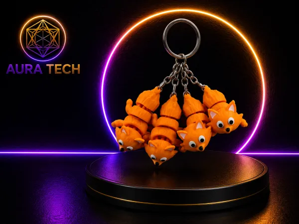 Chaveiro Raposa Articulada Fidget | O Seu Companheiro Flexível!