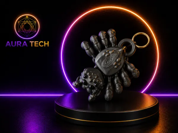 Chaveiro Aranha Flexível 3D Aura Tech: O Charme Articulado que Vira Febre!
