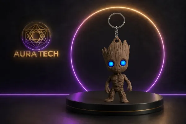 Chaveiro Baby Groot | Detalhes 3D | Colecionável Geek