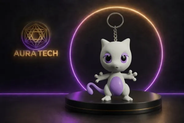 Chaveiro Mewtwo Chibi | Para Colecionar e Levar com Você