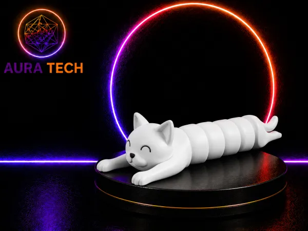 Gato Flexível Articulado | Decoração Anti-estresse Moderno e Divertido