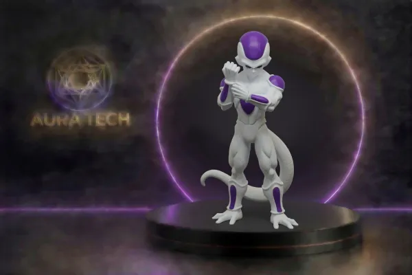 Freeza (1ª Forma) | Estatueta Impressa 3D de Alta Resolução | Aura Tech