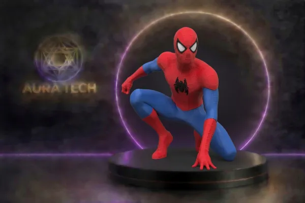 Estatueta Spider-Man | Colecionável Impresso em 3D de Alta Precisão | Aura Tech