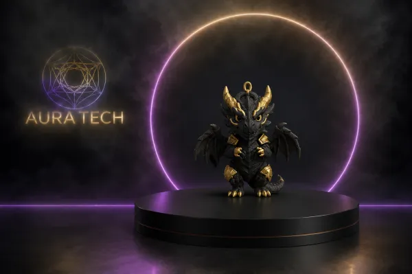 Chaveiro Dragão Com Armadura 3D | Impressão de Alta Resolução | Aura Tech