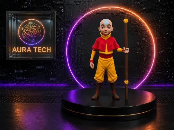Boneco Colecionável Aang | Impressão 3D de Alta Precisão | Aura Tech