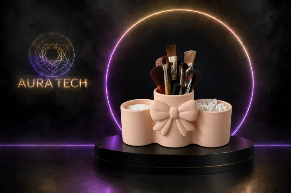 Organizador de Mesa com Laço | Impressão 3D Premium | Aura Tech