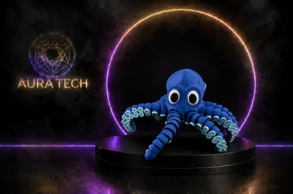Polvo Articulado Fidget | Impressão 3D Alta Precisão | Aura Tech