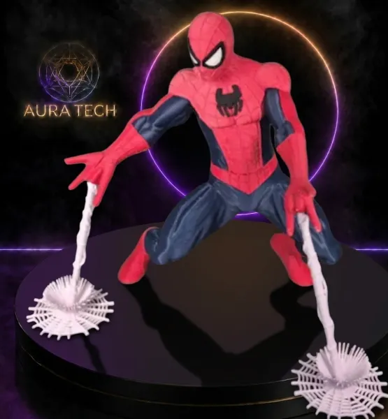 Boneco Colecionável Homem-Aranha | Teias Detalhadas em Impressão 3D | Aura Tech