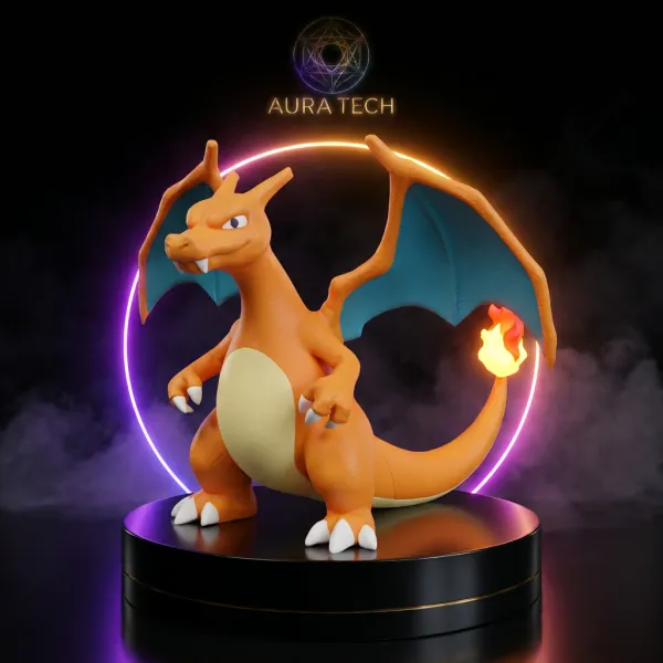 Boneco Colecionável Charizard | Impressão 3D de Alta Precisão | Aura Tech