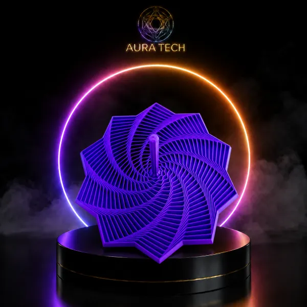 Fidget Mandala Geométrica Espiral 3D | Objeto Decorativo Cinético | Aura Tech