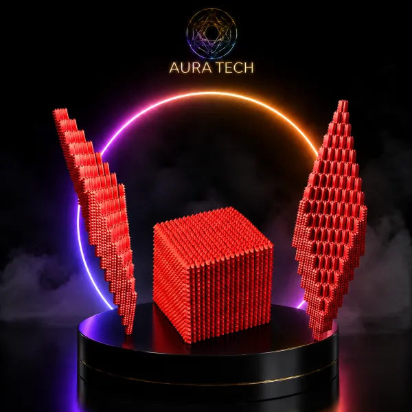 Cubo Fidget Sensorial Flexível Spiky | Manufatura Aditiva de Alta Precisão | Aura Tech
