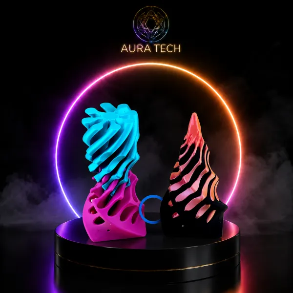Brinquedo Espiral Abstrato | Impressão 3D de Alta Resolução | Aura Tech