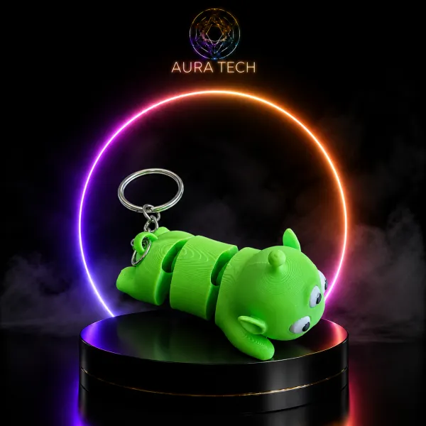 Chaveiro Alien Fidget Articulado | Impressão 3D de Alta Precisão | Aura Tech