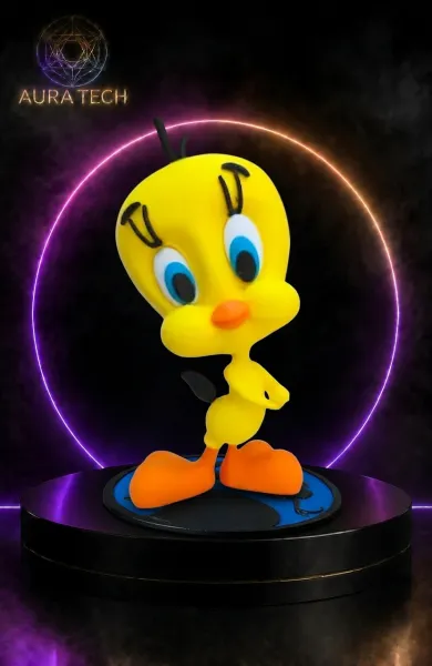 Figura Piu-Piu 15cm (Tweety Bird) | Impressão 3D Alta Precisão | Aura Tech