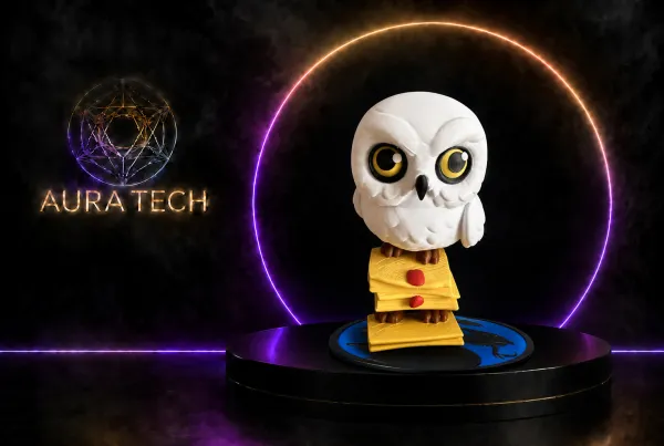 Boneco Coruja Mensageira Harry Potter | Impressão 3D de Alta Resolução | Aura Tech