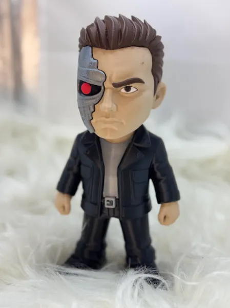 Boneco Terminator Chibi Endoskeleton | Impressão 3D de Alta Precisão | Aura Tech