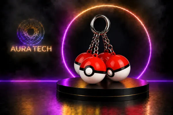 Chaveiro Pokebola Impresso em 3D