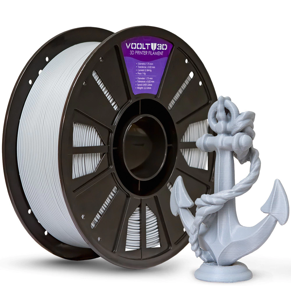 Filamento Voolt PLA Cinza Claro - 1kg