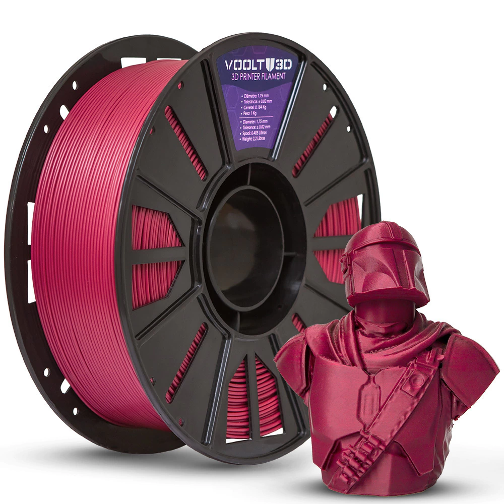 Filamento Voolt PLA Vermelho Marsala - 1kg
