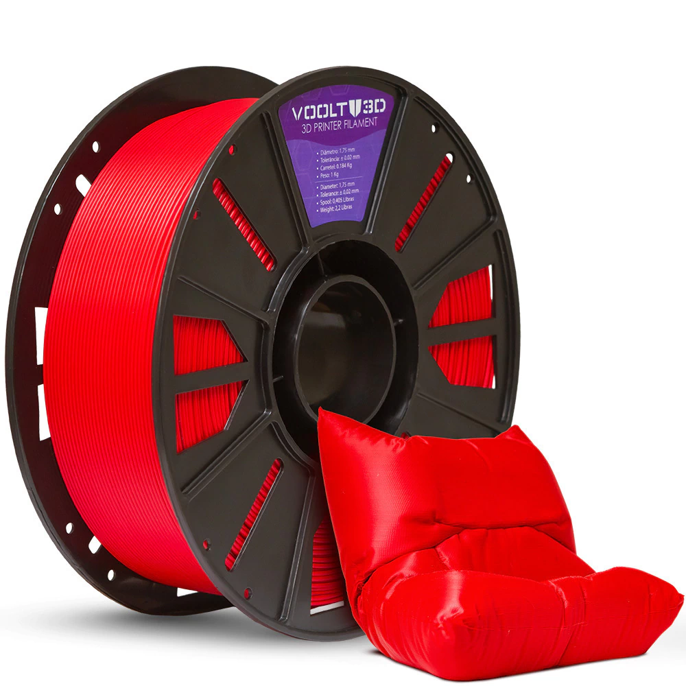 Filamento Voolt PLA Vermelho - 1kg