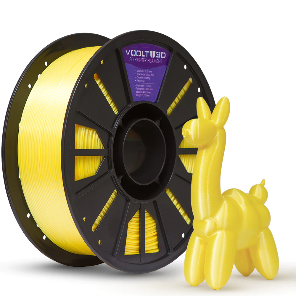 Filamento Voolt PLA Amarelo V-Silk - 1kg