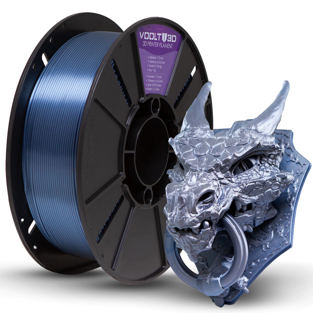 Filamento Voolt PLA Azul Titanium V-Silk - 1kg