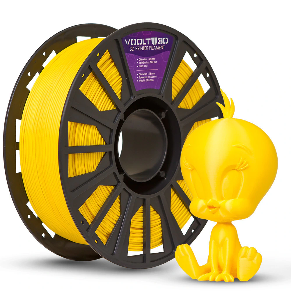 Filamento Voolt PLA Amarelo Velvet - 1kg