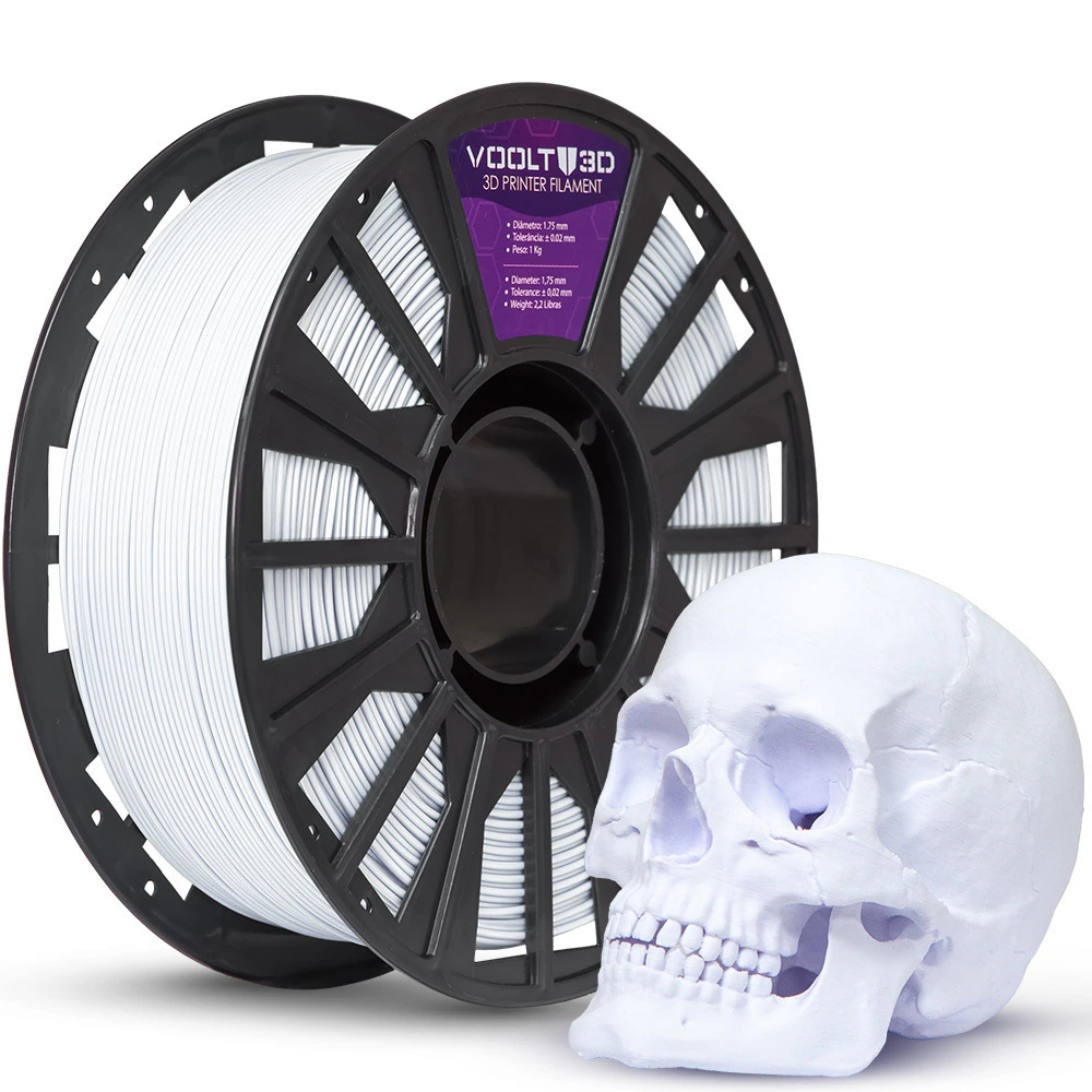 Filamento Voolt PLA Branco Velvet - 1kg