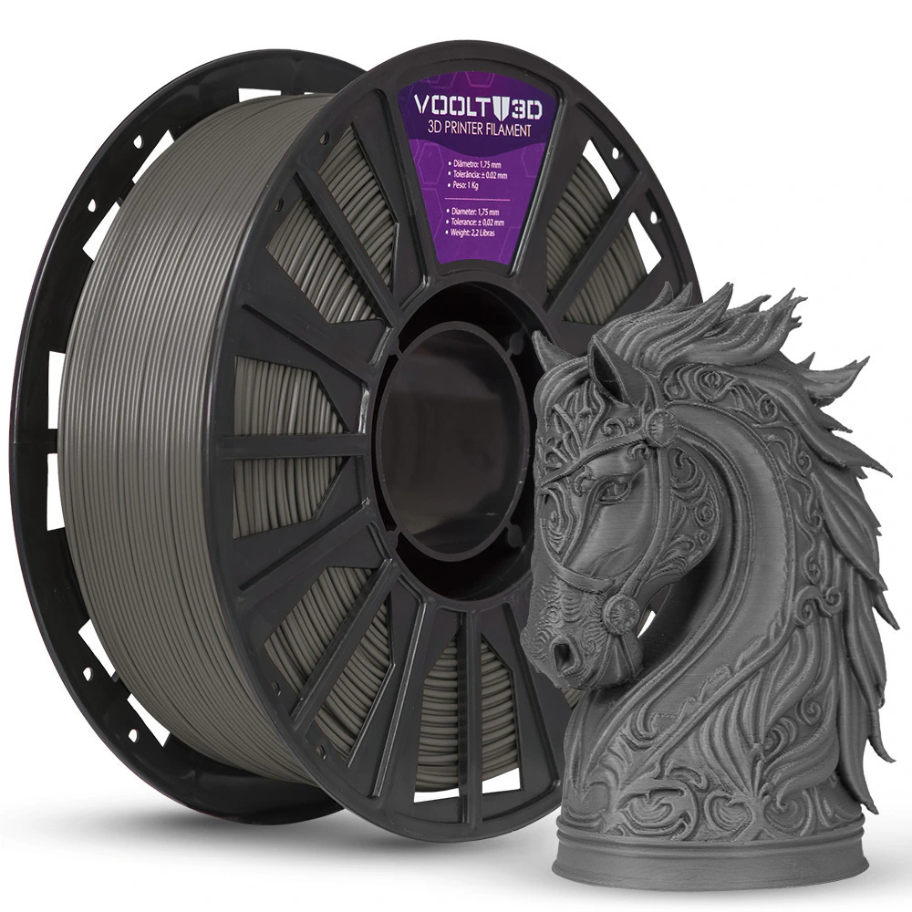 Filamento Voolt PLA Cinza Grafite Velvet - 1kg