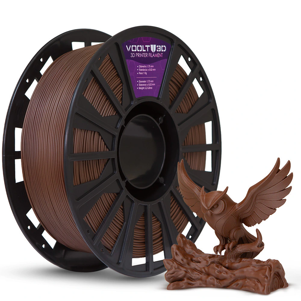 Filamento Voolt PLA Marrom Velvet - 1kg