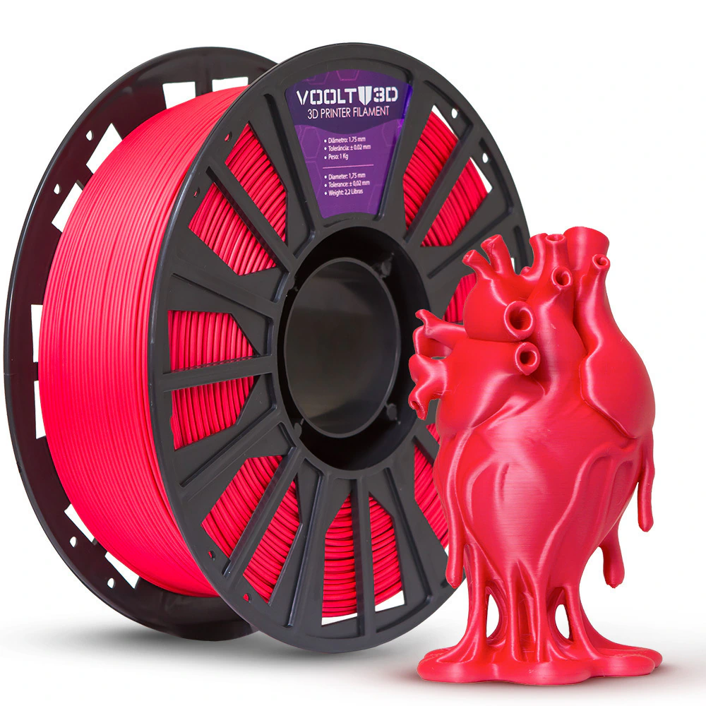 Filamento Voolt PLA Vermelho Velvet - 1kg