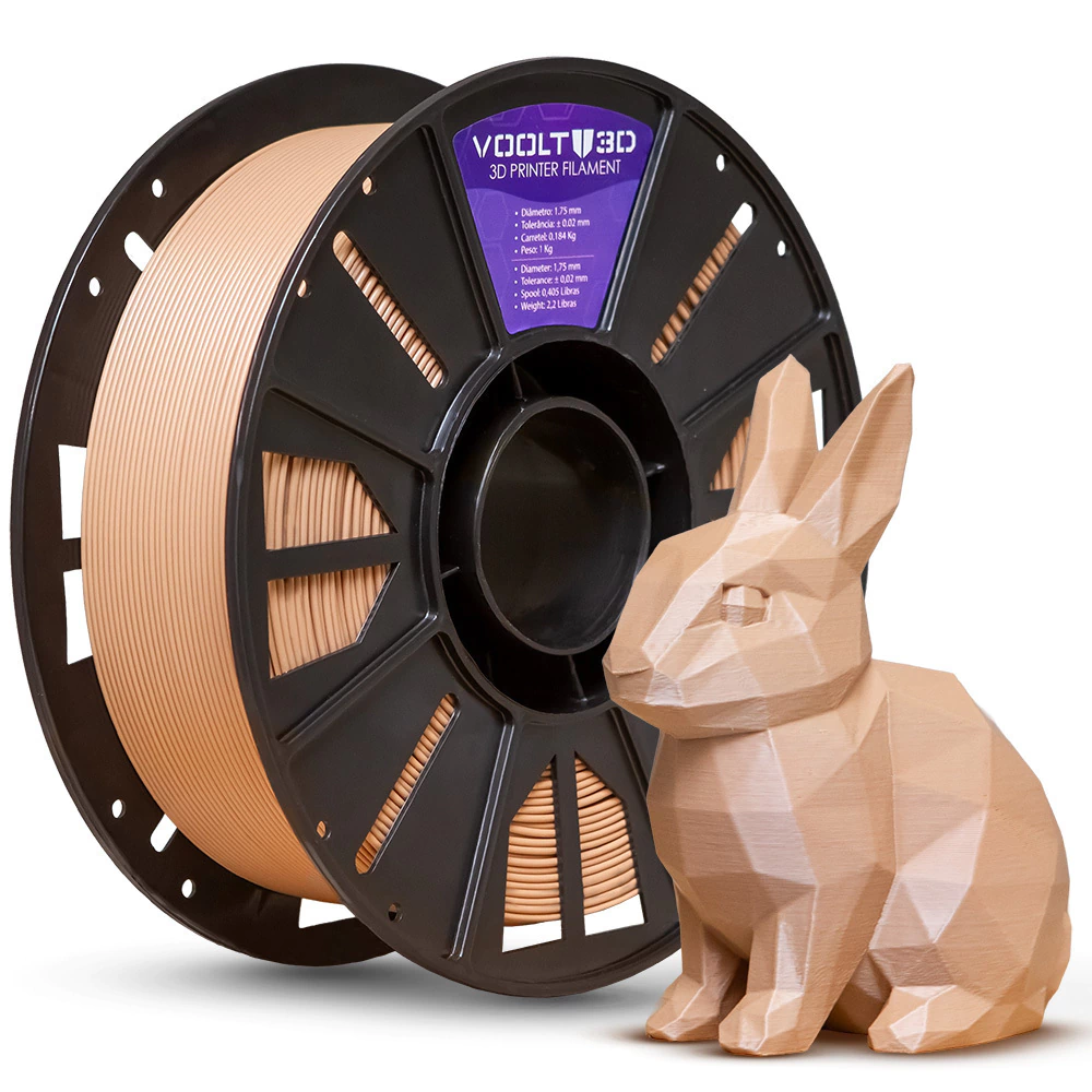 Filamento Voolt PLA Marrom Cappuccino - 1kg
