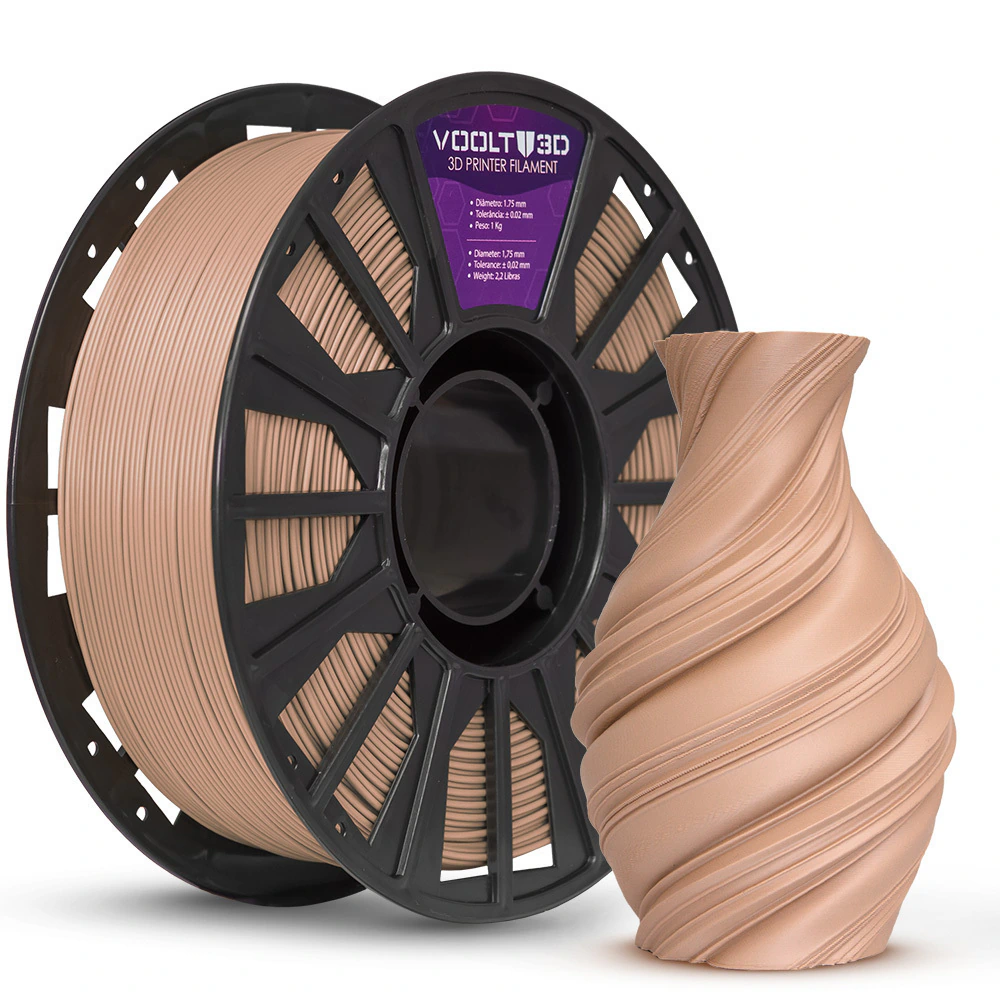 Filamento Voolt PLA Marrom Cappuccino Velvet - 1kg