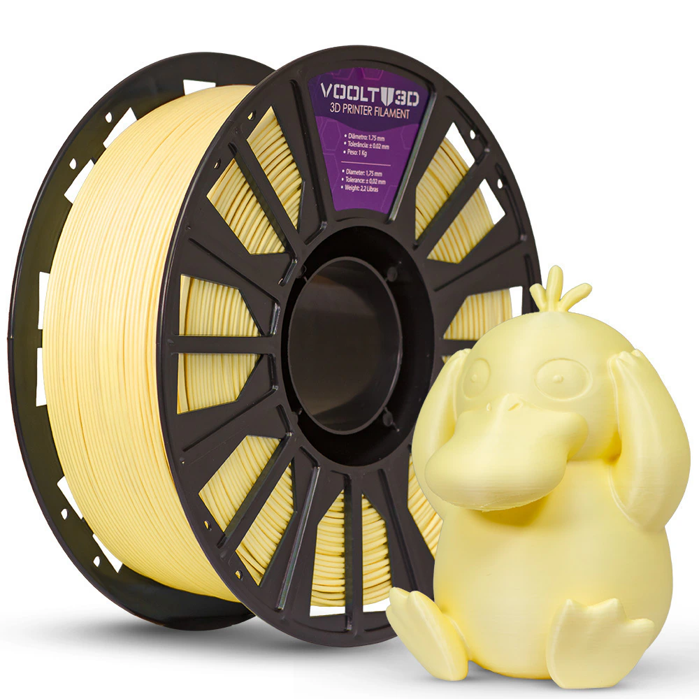 Filamento Voolt PLA Amarelo Velvet Macaron - 1kg