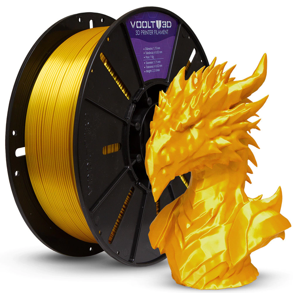 Filamento Voolt PLA Dourado V-Silk - 1kg