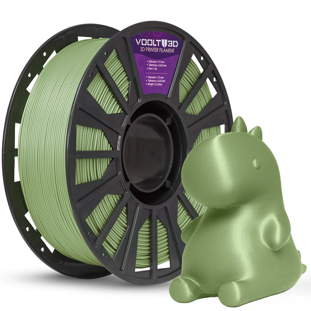 Filamento Voolt PLA Verde Oliva Velvet - 1kg