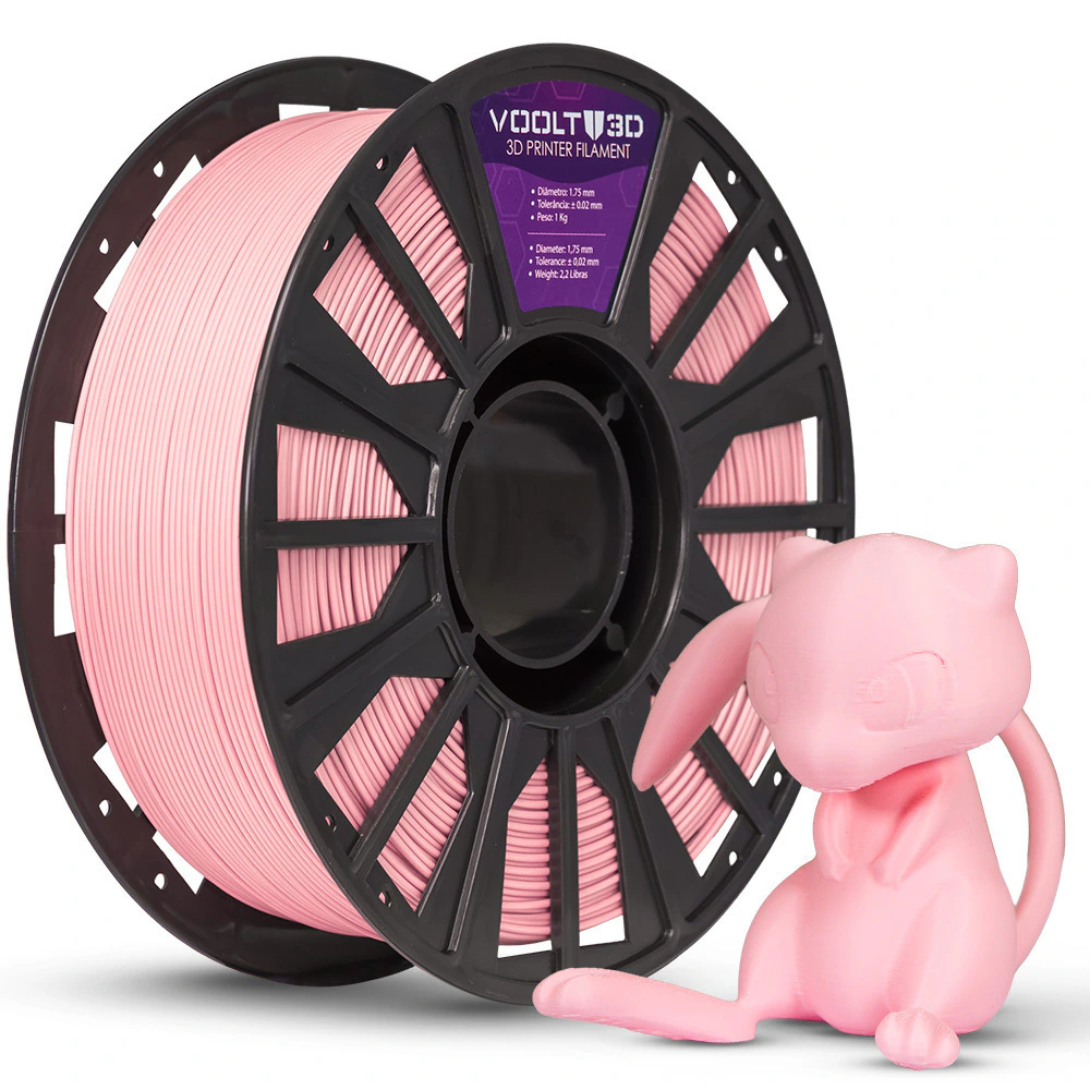 Filamento Voolt PLA Rosa Bebê Velvet - 1kg