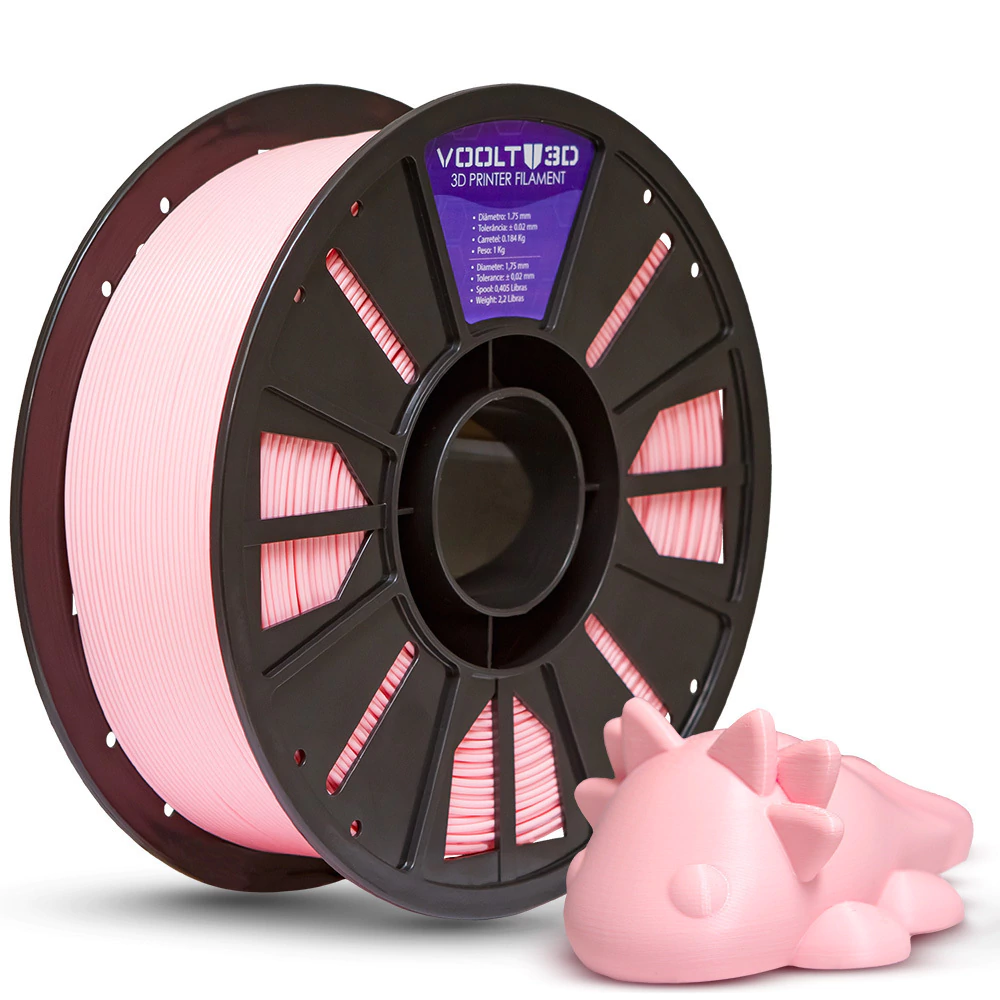 Filamento Voolt PLA Rosa Bebê - 1kg