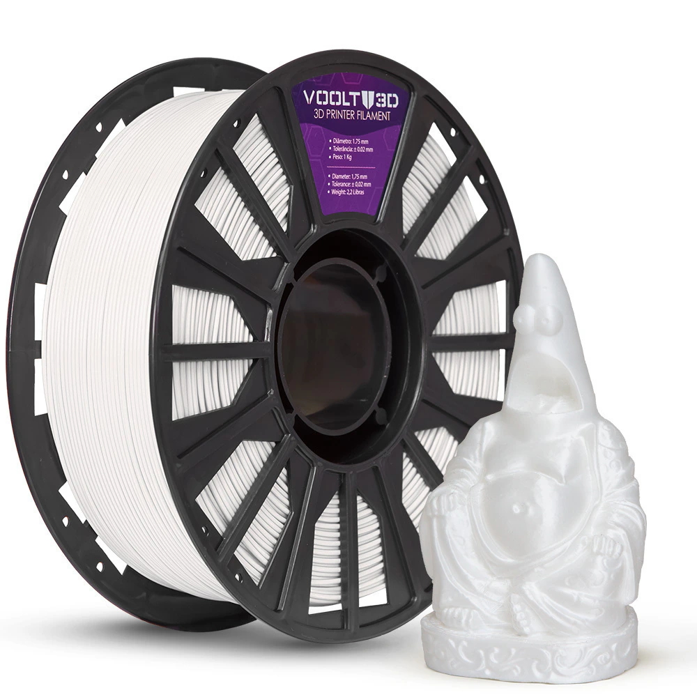 Filamento Voolt PLA Branco Off White Velvet - 1kg