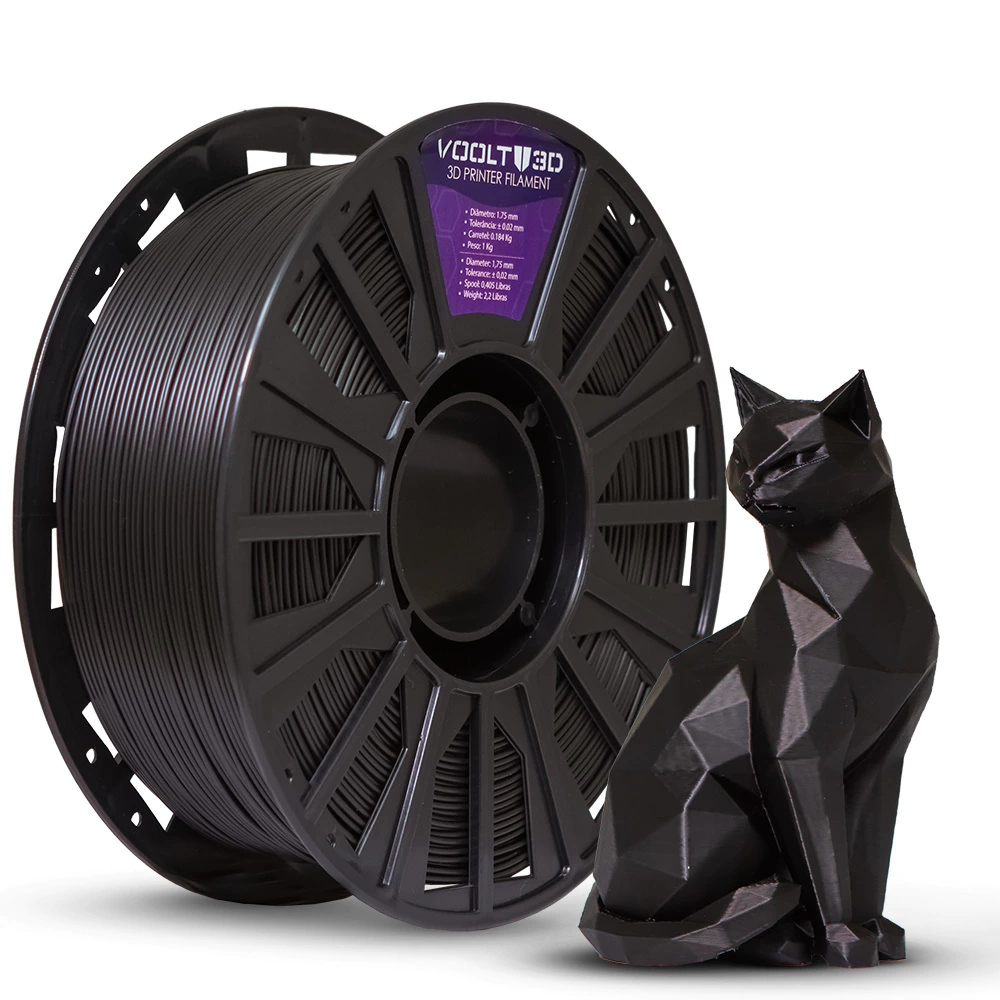 Filamento Voolt PLA Preto - 1kg