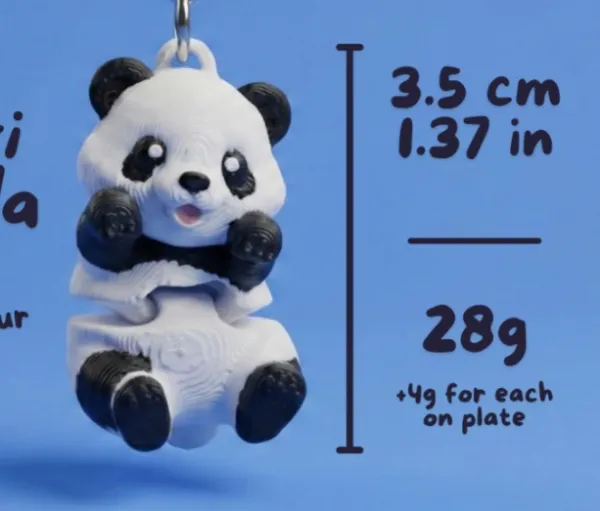Fiki Panda Articulado | Chaveiro Fofo e Anti-stress