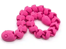 Cobra Fidget Articulada: Flexibilidade e Alívio do Estresse em Rosa Vibrante